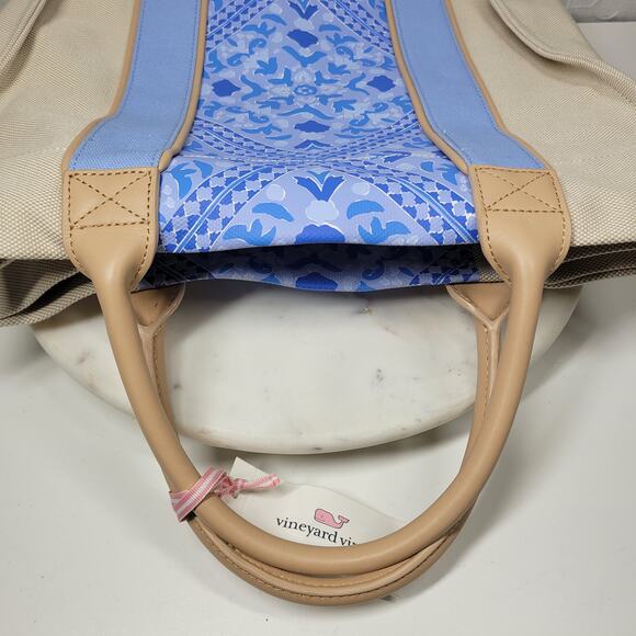 Vineyard Vines Blue and Tan Tote Bag - Picture 8 of 16